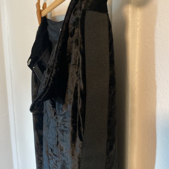 Chelsea28 Black Tuxedo Striped Wide Leg Velvet Pants. Size 10 - Picture 4 of 8